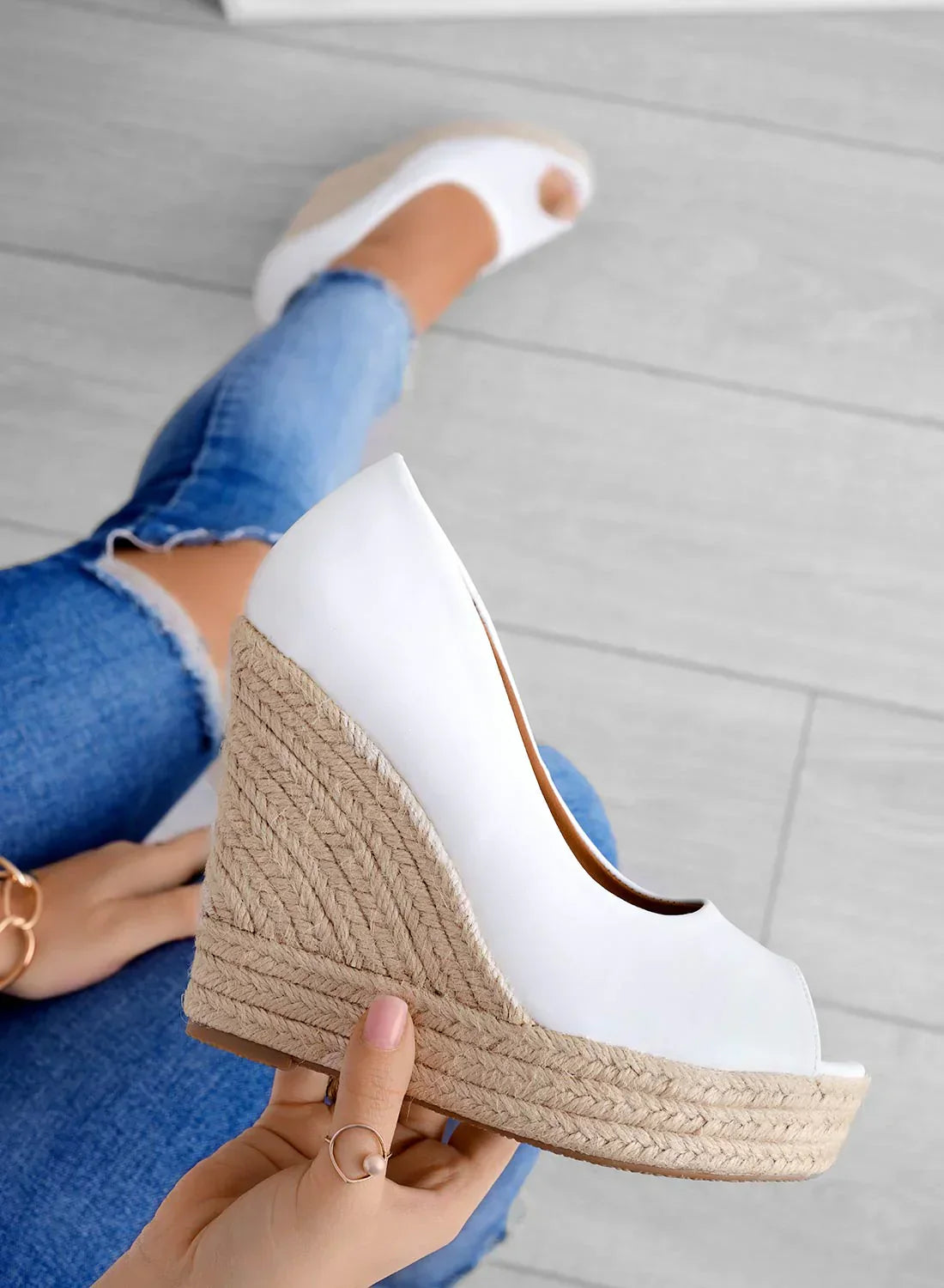 Arya Wedge espadrillor i mocka