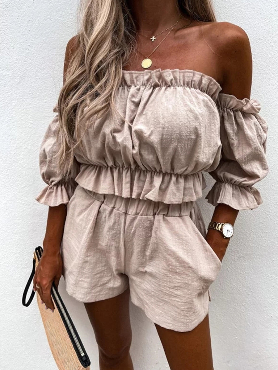 Ruby - Off-shoulder tvådelad kostym