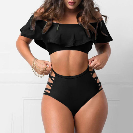 Julia - Off Shoulder Ruffle Bikini Set