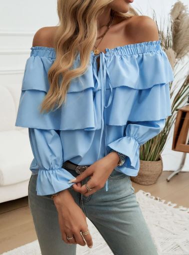 Loretta - Off-the-shoulder volangtopp