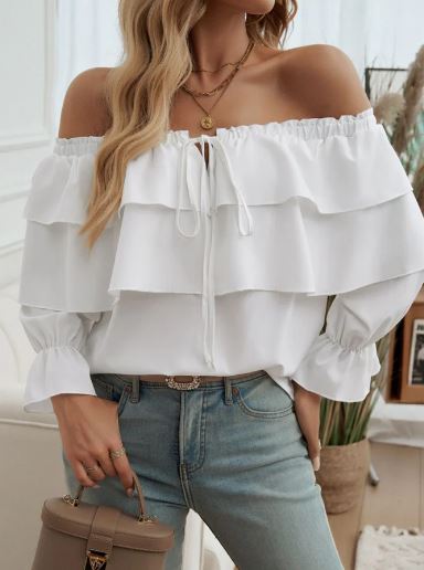 Loretta - Off-the-shoulder volangtopp