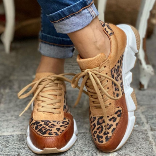 Claire - Sneakers med leopardtryck