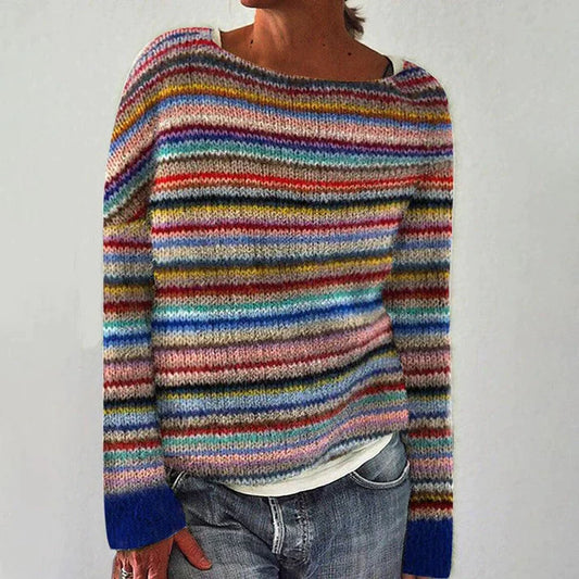 Margot - Elegant stribet langærmet sweater