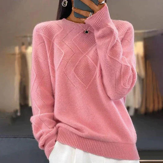 Arah - Smuk lyserød monokrom sweater