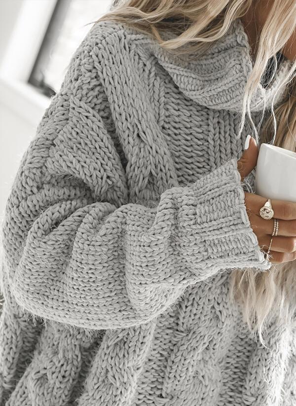 Betty - Oversized sweater med høj halsudskæring