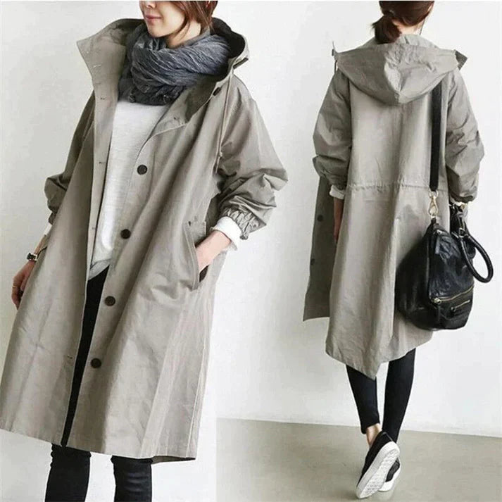 Antonia - Trenchcoat med huva