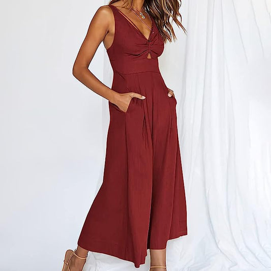 DAWN - Elegante jumpsuits med V-hals