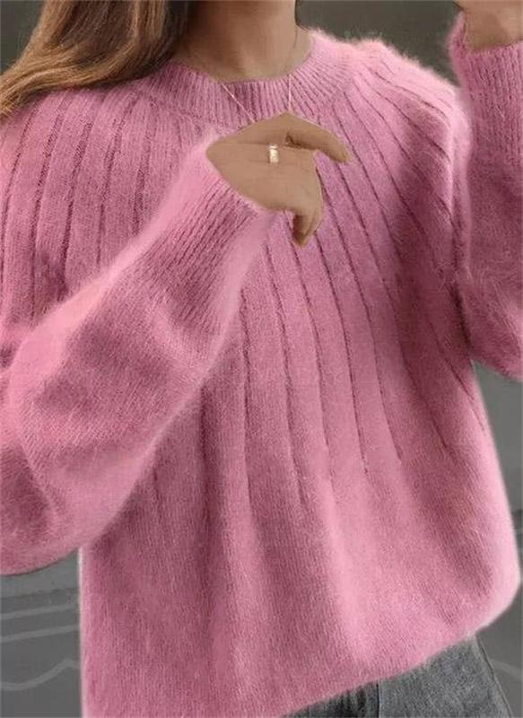 Dollie - Fluffy strikket sweater i kashmir