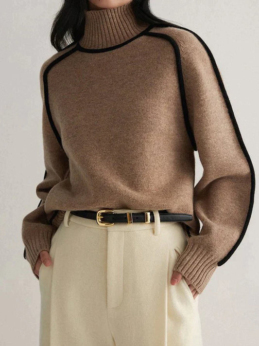 Dorothy - Brown Turtleneck Jumper