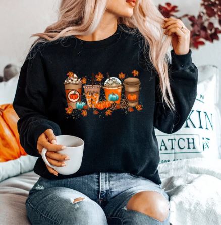 Zelda - Sweatshirt med höstkaffe