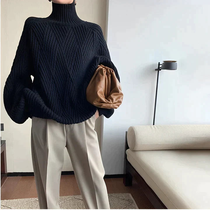 Julie - Svart turtleneck