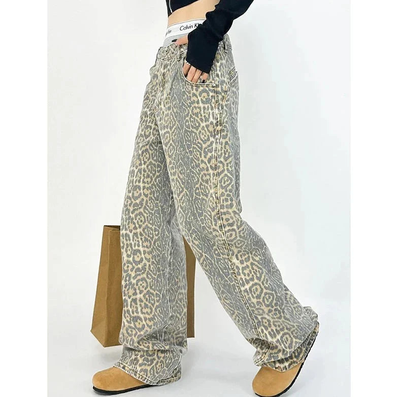 Gilda - Retro bukser med leopardprint