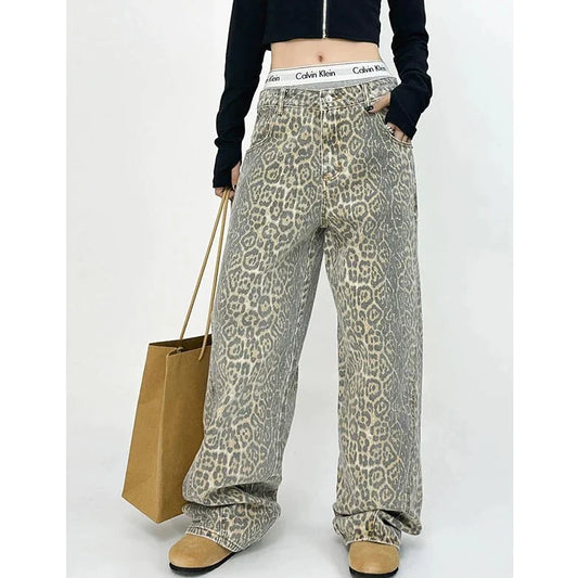 Gilda - Retro bukser med leopardprint