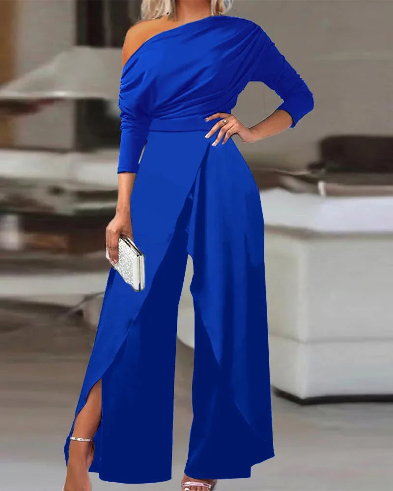 Wendy - New Fashion Enkel Elegant Jumpsuit med breda ben