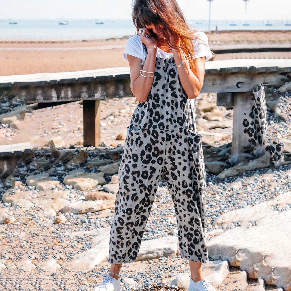 BELLA - Jumpsuits med leopardprint