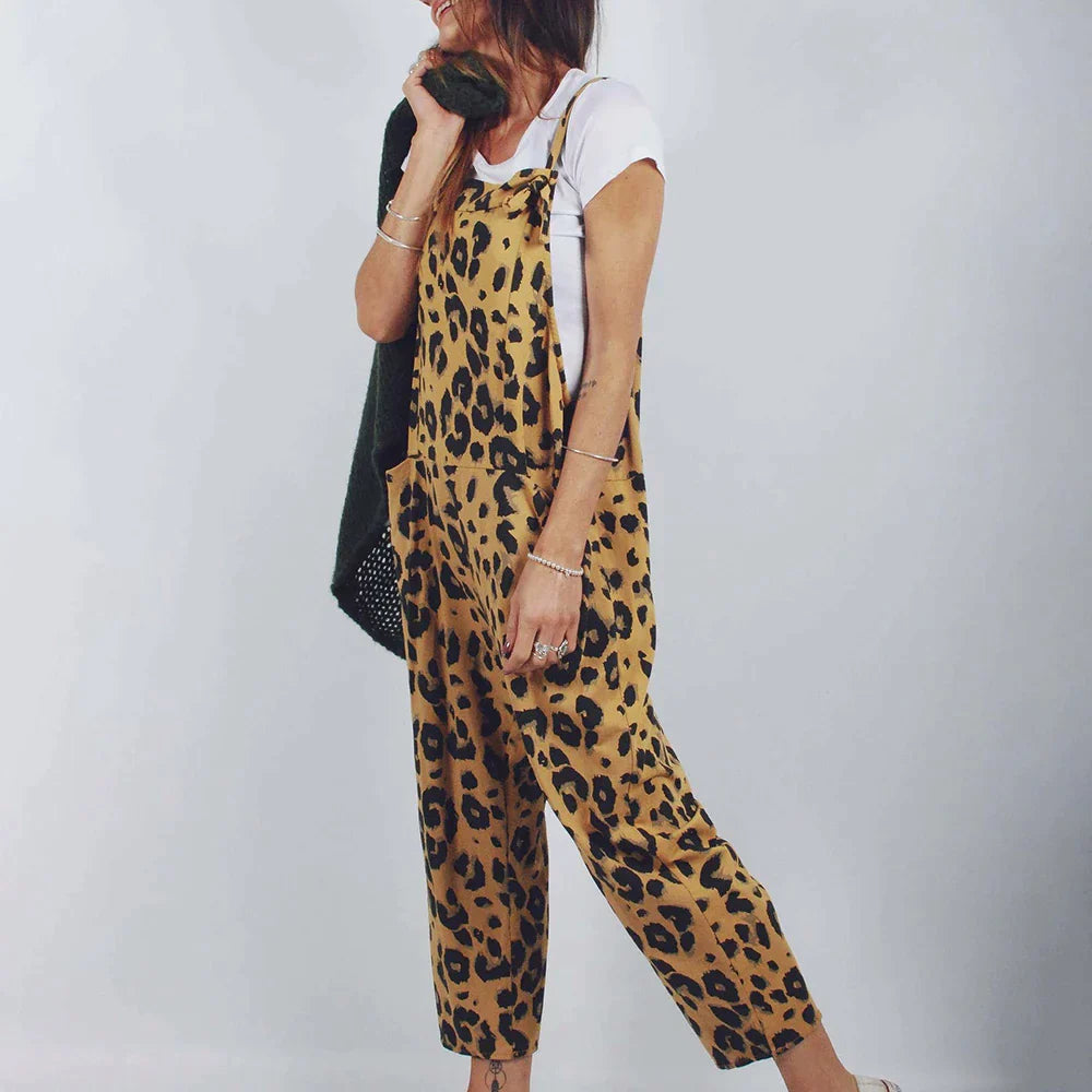 BELLA - Jumpsuits med leopardprint