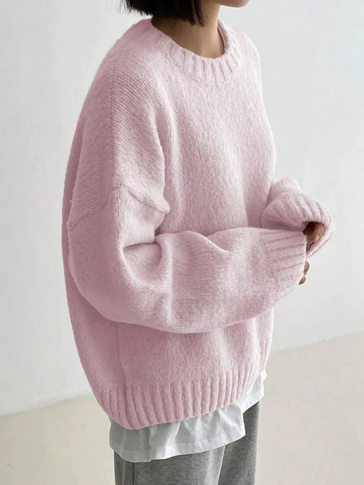 Polly - Lyserød monokrom sweater