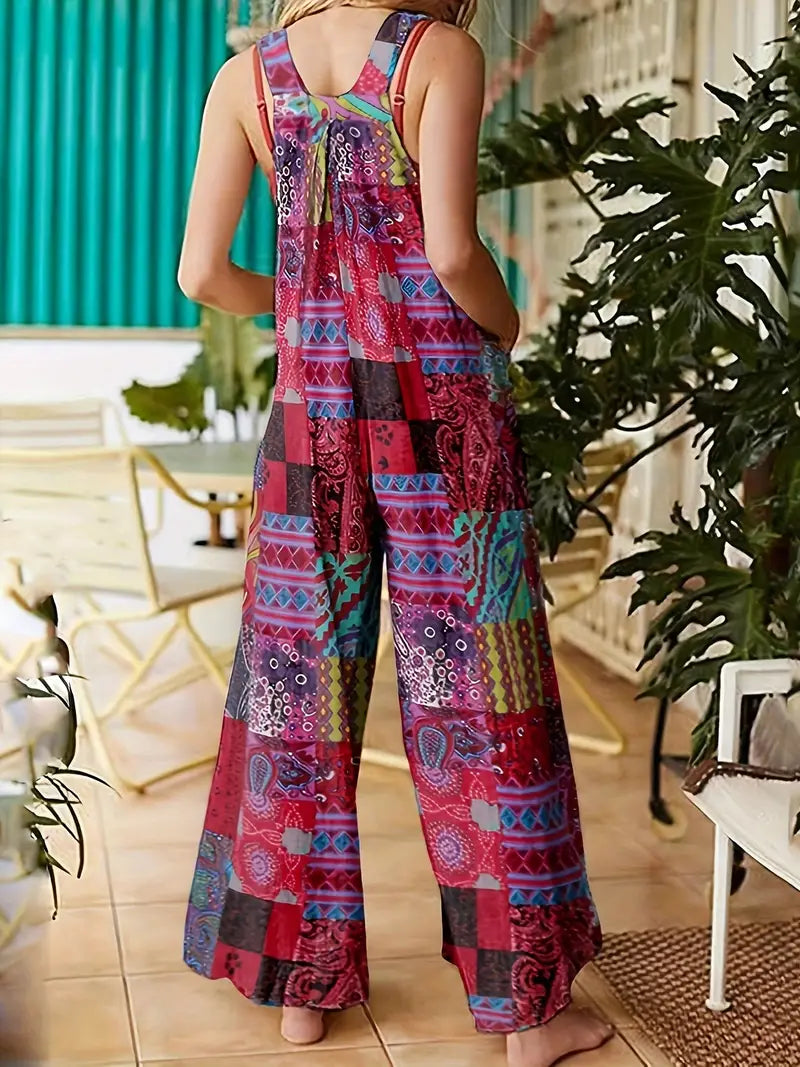 Darla - Jumpsuit med vintageprint